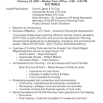 2-20-20 DRAFT AGENDA GEGR ATV TRAILS MEETING 2-20-2020 2