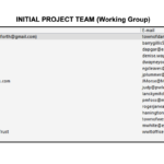 Initial Project Team